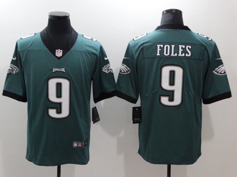 Men Philadelphia Eagles #9 Foles Green Nike Vapor Untouchable Limited Player NFL Jerseys